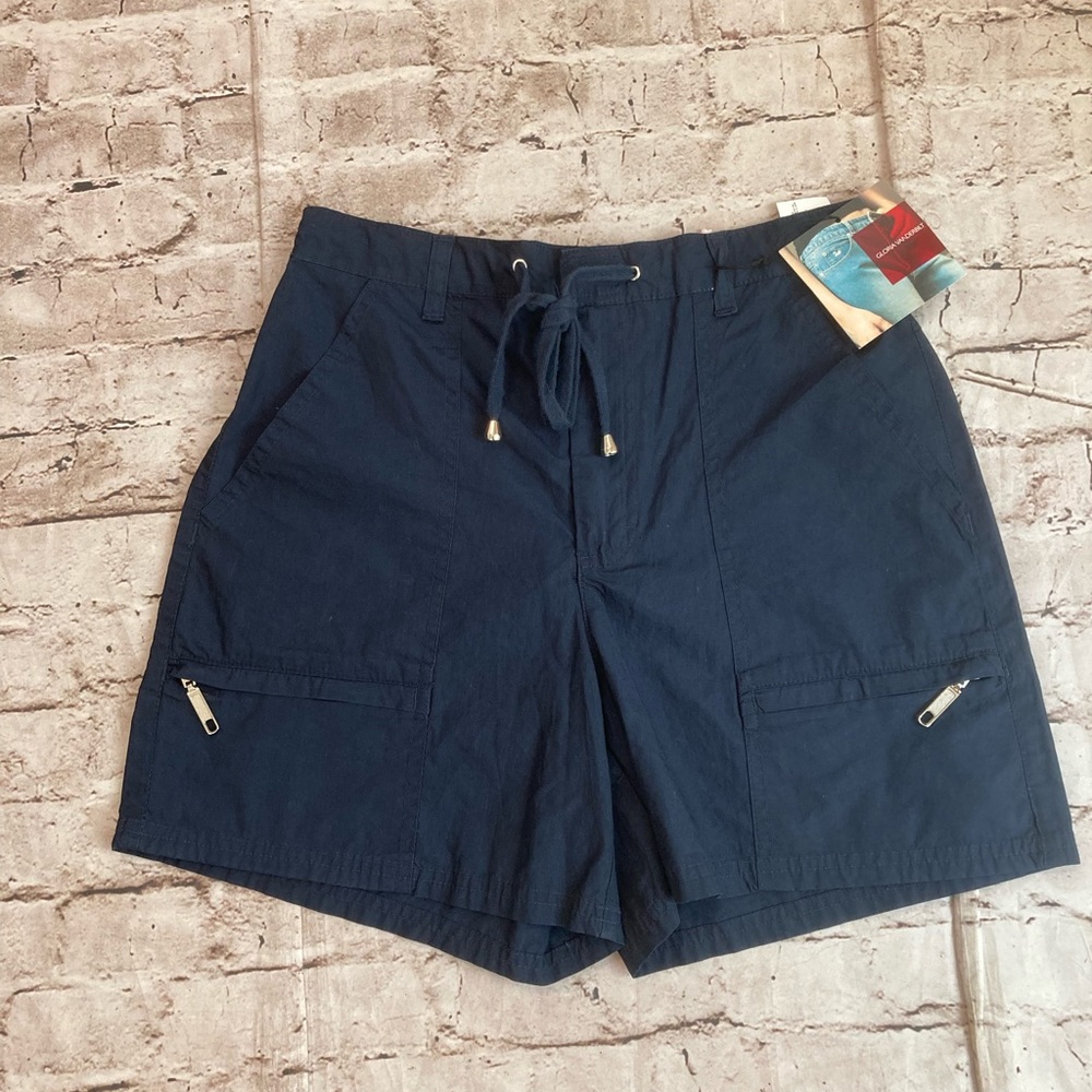 🔥NWT Gloria Vanderbilt Navy detail cotton shorts size 4